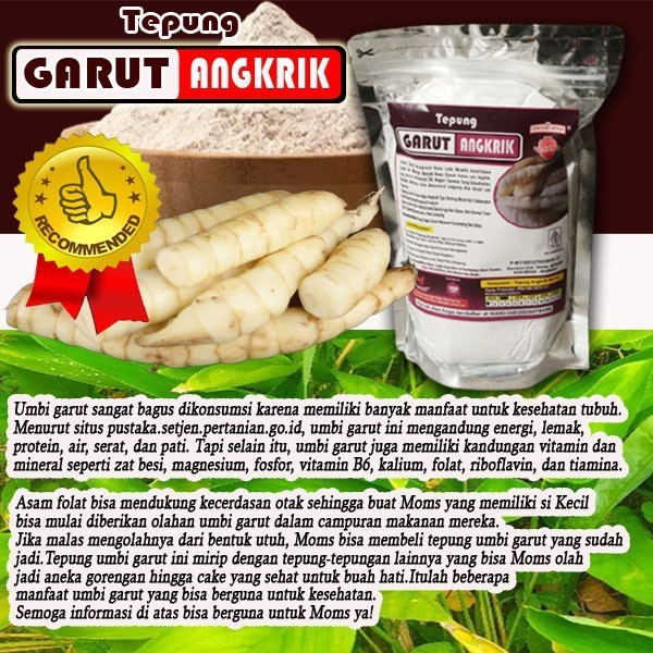 

Tepung Angkrik Garut Umbi Irut 500 gr Asam Lambung