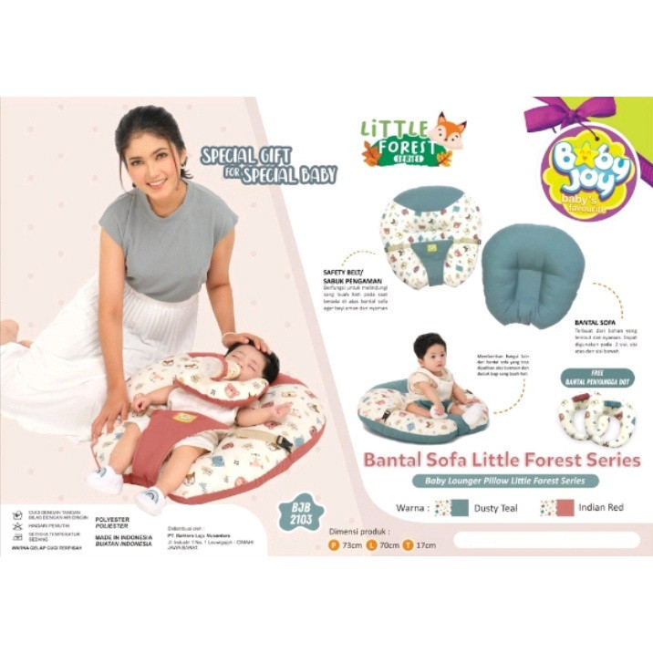 KY74RD Baby Joy Sofa Bayi Multifungsi (ada gasper ) + Bantal Dot Little Forest Series / Mocha Bear/B