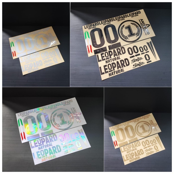 STIKER / STICKER HELM LEOPARD / STIKER LEOPARD 1 SET LENGKAP FULLSET