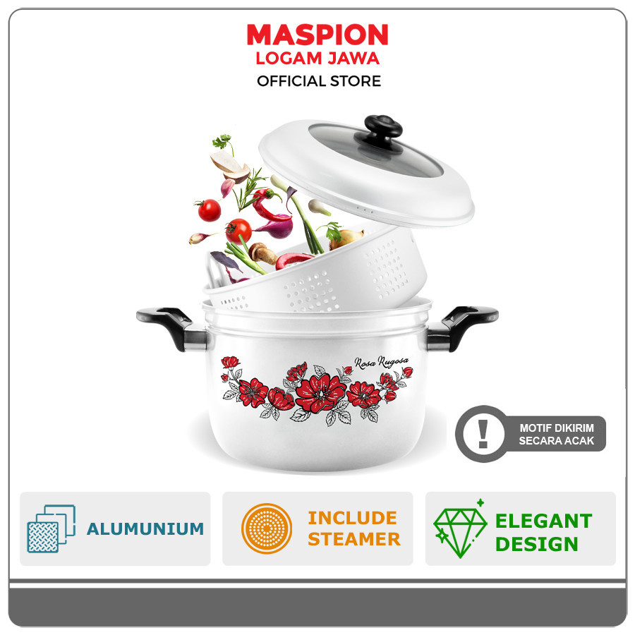 Maspion Panci Steamer Alumunium Pancaguna White Anodize