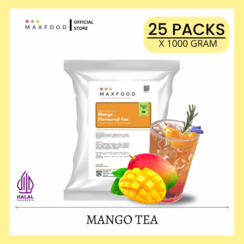 

[25KG] Mango Tea Powder / Bubuk Minuman Teh Rasa Mangga