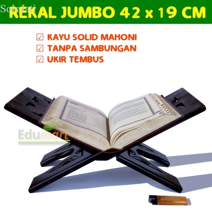 

Rekal Jumbo Kayu Ukir Rehal Rekar Rak Dudukan AlQuran Al Quran AlKitab murah