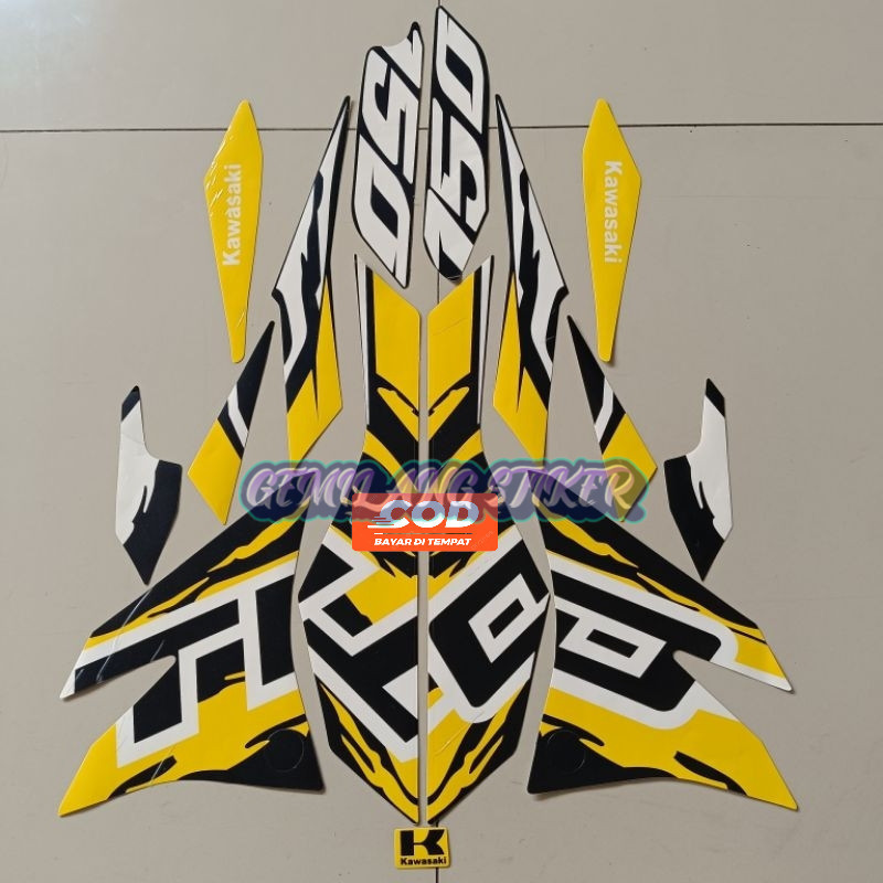 Striping Decal Polet Sticker motor kawasaki D-Tracker dtracker 2020 2021 2022 se kuning list body st
