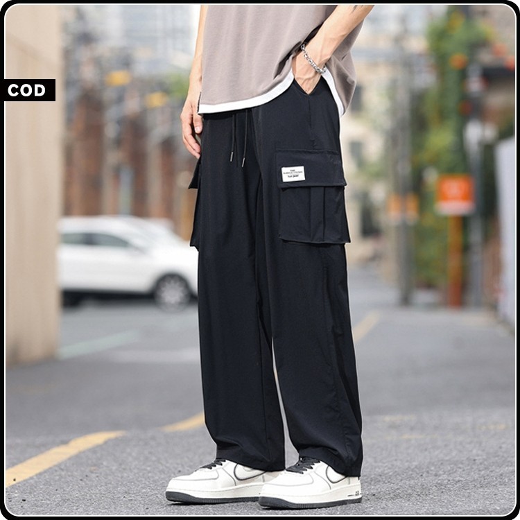 Joggerhit Terbaru- celana cargo panjang pria oversize waterproof sweatpants celana Panjang korean st