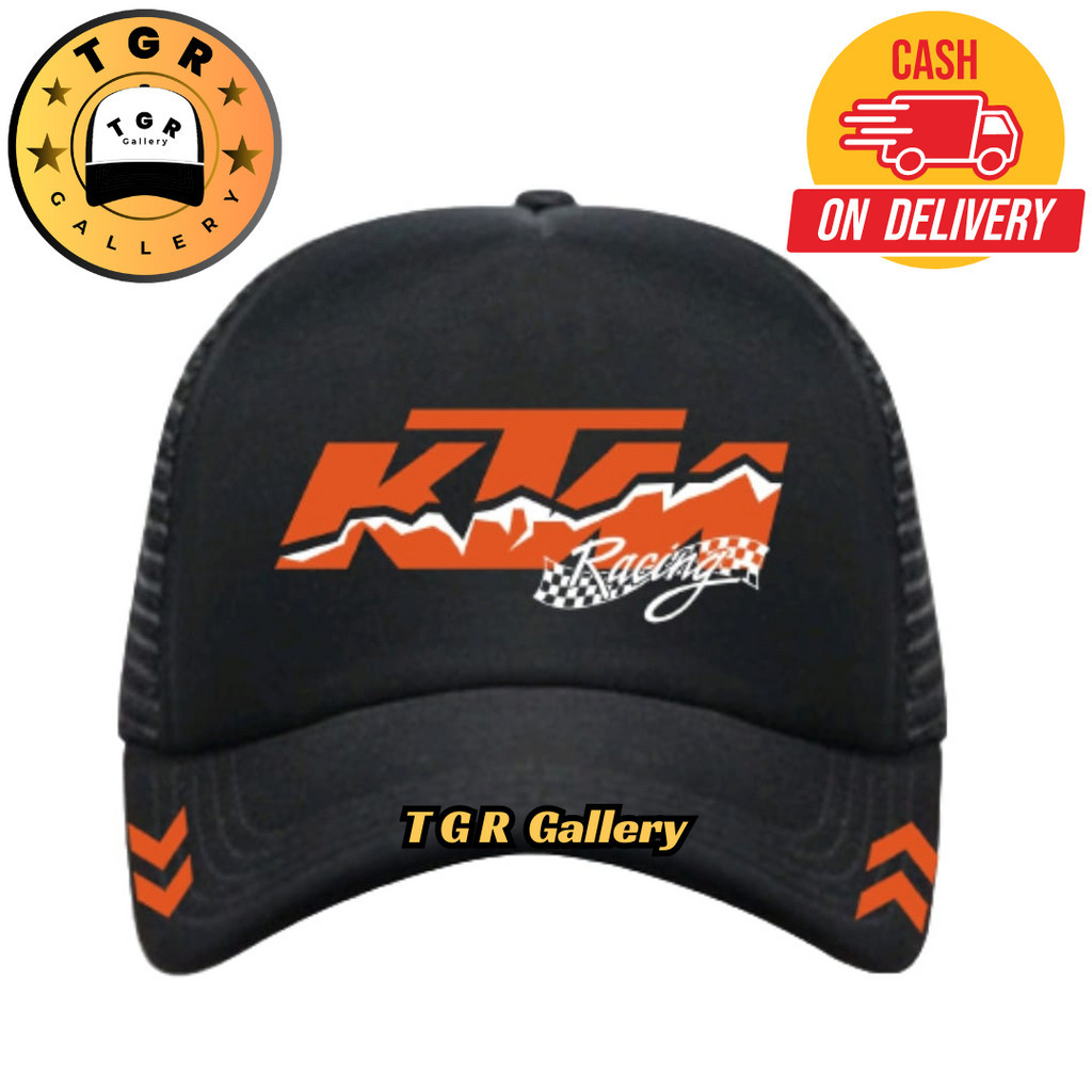 TGR Gallery Topi Trucker KTM RACING - Topi Distro KTM Logo - Topi KTM RACING READY TO RACE Premium -