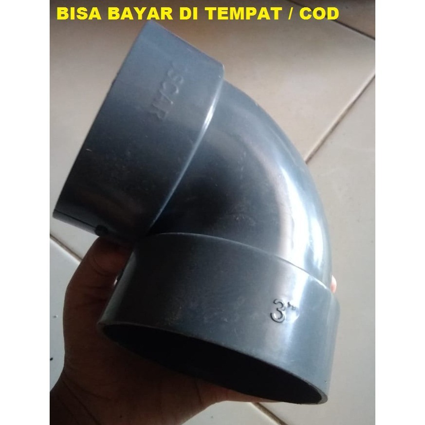 KNIE 3" FITTING PIPA PVC MERK VISTOR / KENI WAENA  ABU ABU