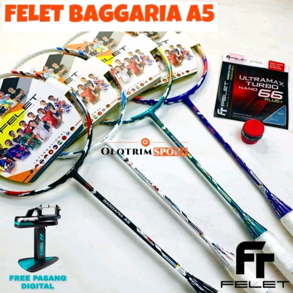 Raket Badminton FELET BAGGARIA A5 ZESTFUL 10.1 10.2 10.3 100% ORIGINAL FELET