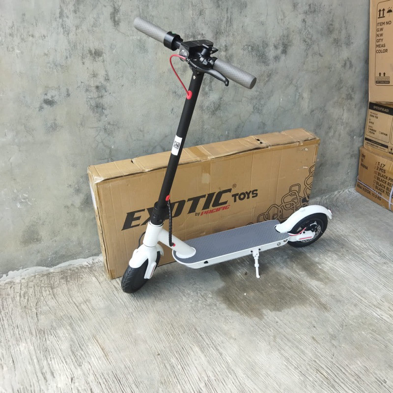 promo diskon spesail Skuter Electric anak dewasa exotic et 8255 alloy kuat murah / skuter listrik an