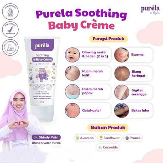 Purela by Reglow Soothing Baby Cream & Paket Kiddy Glow