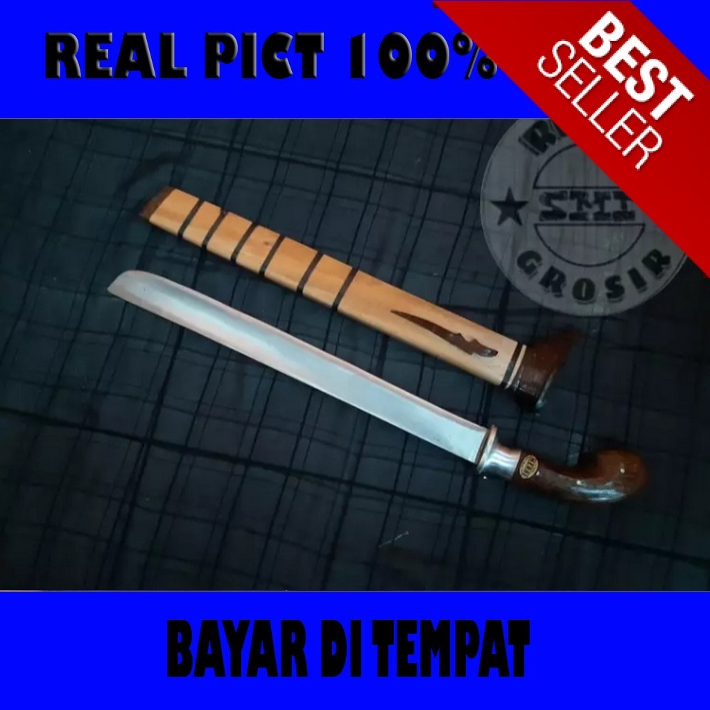 TERLARIS Golok Pemotong kayu Duralium Panjang Golok Serbaguna Kayu Jati Fulltang Baja Per