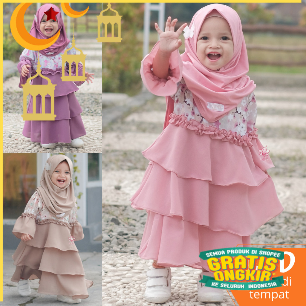 Sakura Dress By Lilbi - Lilbi - Little Bee Boutique - Gamis Murah Terbaru Kekinian - Gamis Pesta Ana