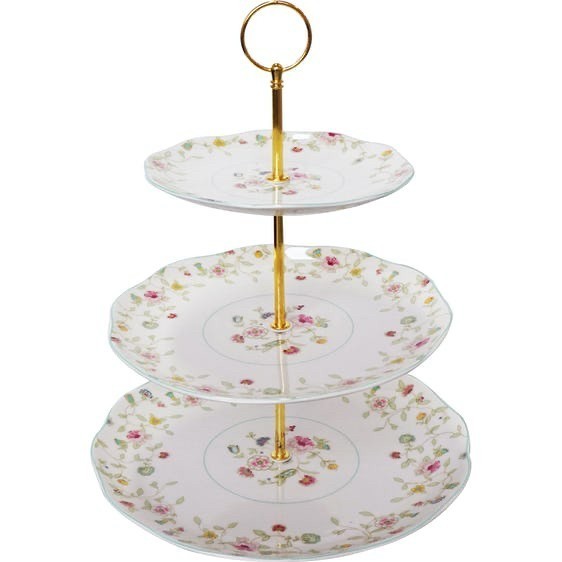 Michelle 3 Tier Cake Stand tempat kue st saint james ceramic tableware