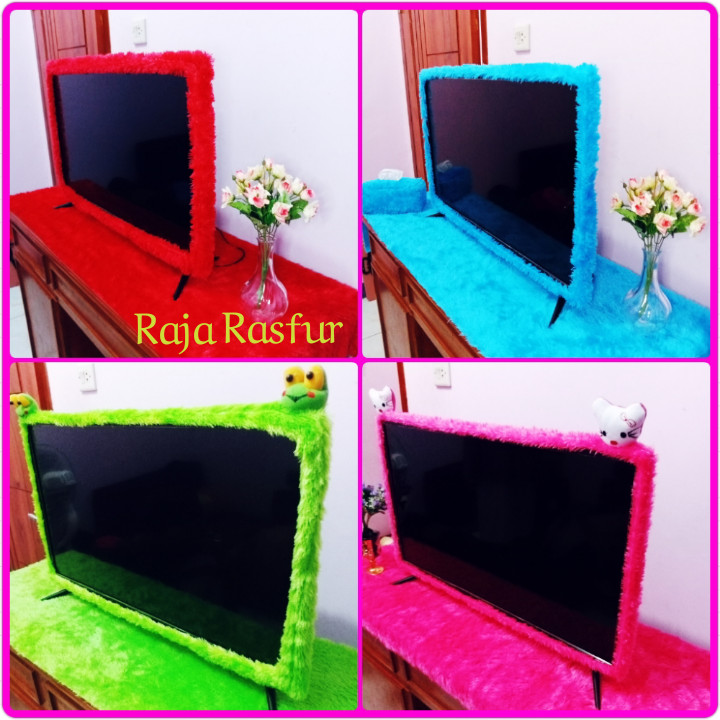 Bando tv led bulu karakter cantik ukuran 14-32 inch / bando tv led bulu polos 32 inchi