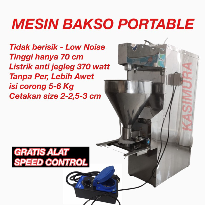 Mesin Cetak Bakso Portable Mini Otomatis Low Watt Baso Cilok Pentol Mesin UMKM