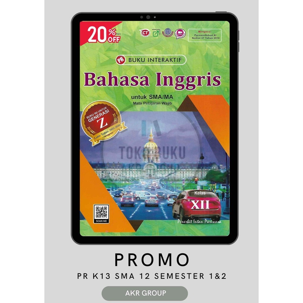 Buku Pr/Lks Bahasa Inggris K13 SMA/MA Kelas 12 Semester 1&2 Intan pariwara Tahun 2024