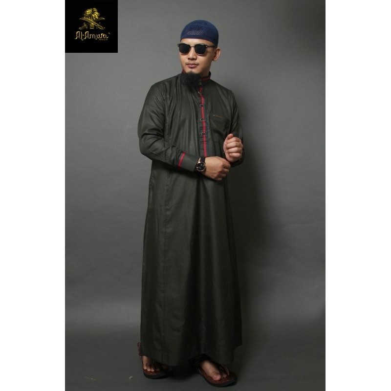 Jubah Al Amwa Gamis Al Amwa Lengan Panjang Platinum - Gamis Arab Jubah Arab Al Amwa - Jubah Gamis Pa