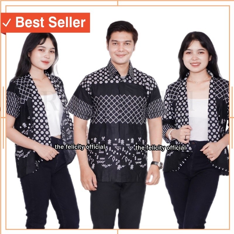 Baju COuple Idul Fitri Murah / felicitybatik - Bolero Outer Batik Simple Blazer Batik Wanita Rompi A