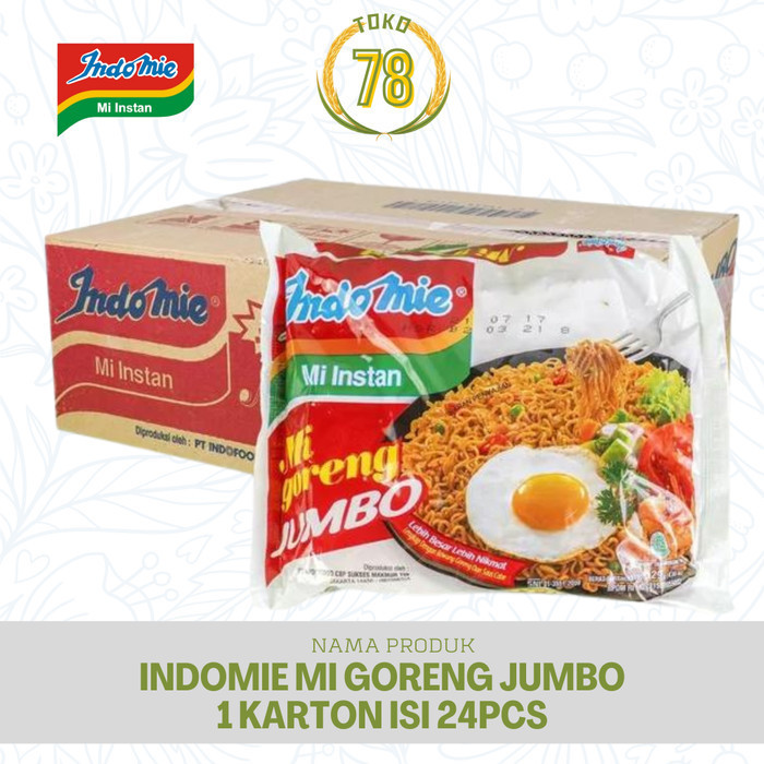 

Indomie Goreng Jumbo 128gr / Mie Instan - 1 Karton isi 24 pcs