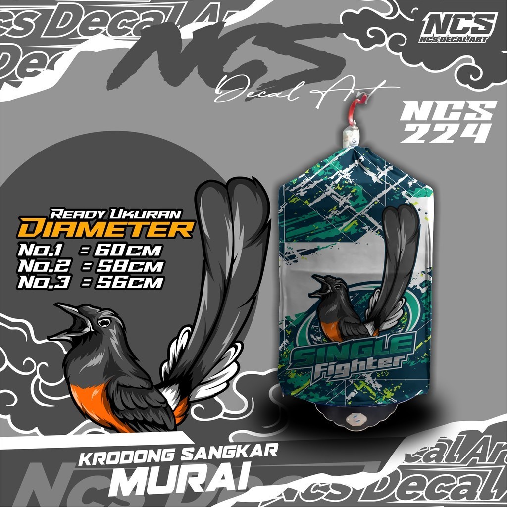 Kerodong MURAI BATU Motif Krodong SANGKAR murai batu Penutup sangkar Mengatasi OB Murai - NCS