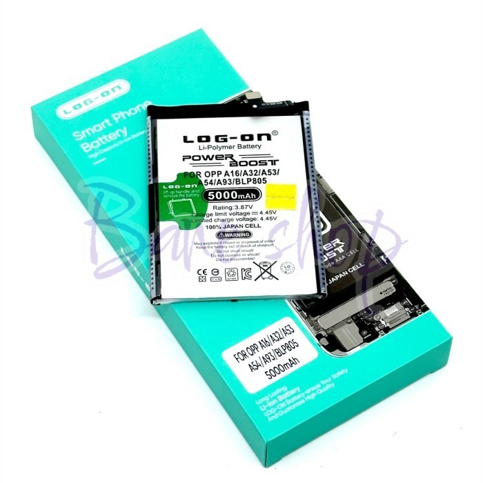 BATERAI LOG ON OPPO A16 / A32 / A33 / A53 / OPPO  A54 / A93 2020 BLP805 DOUBLE POWER BATRE - bane sh