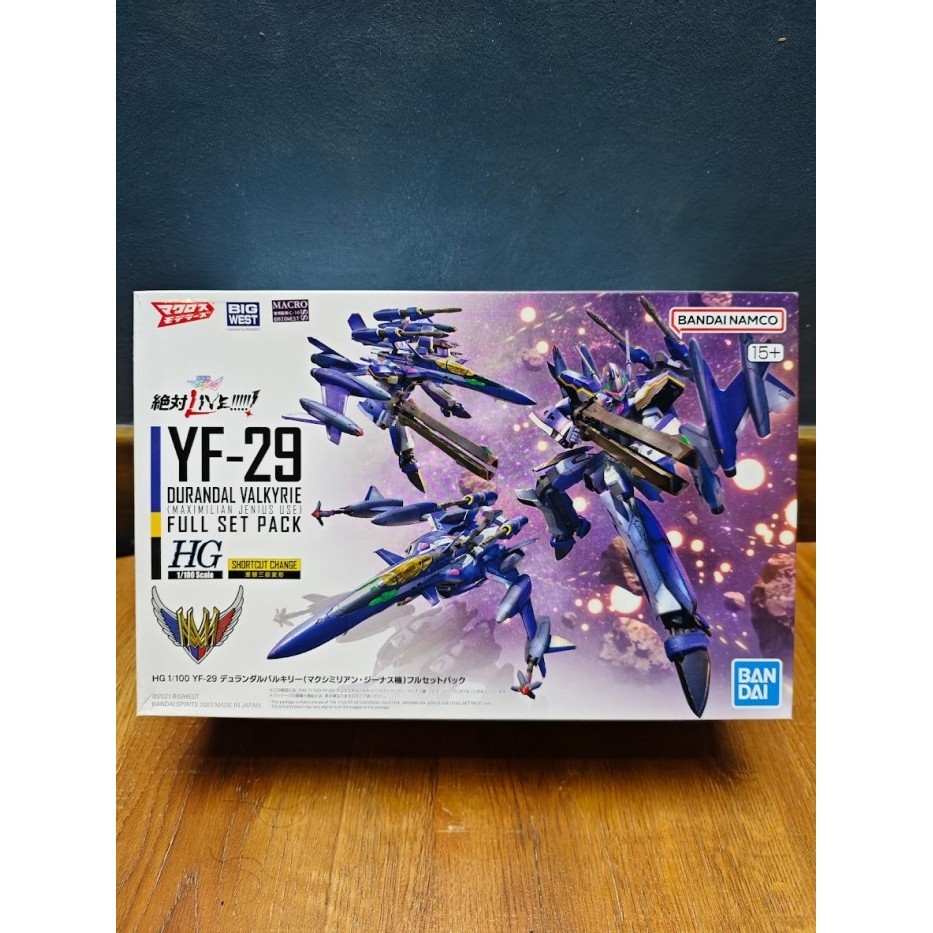 HG YF-29 Durandal Valkyrie Maximilian Jenius Use Full Set Pack Bandai