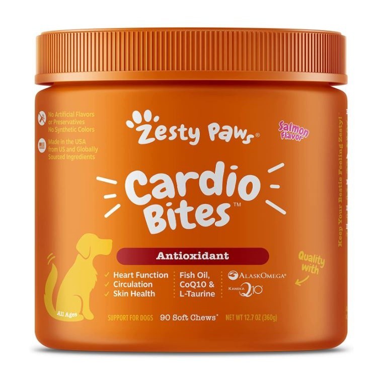 Zesty Paws Cardio Bites - Cardiovascular Antioxidants Dog Heart Health