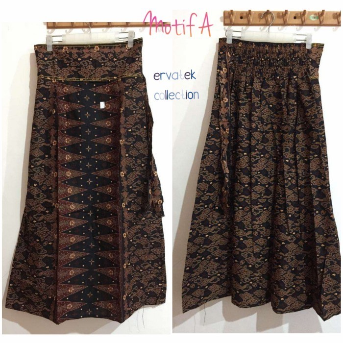PROMO-Cuci Gudang Rok Tumpal Klok motif Betawi khusus coklat | bawahan kebaya encim - MOTIF A