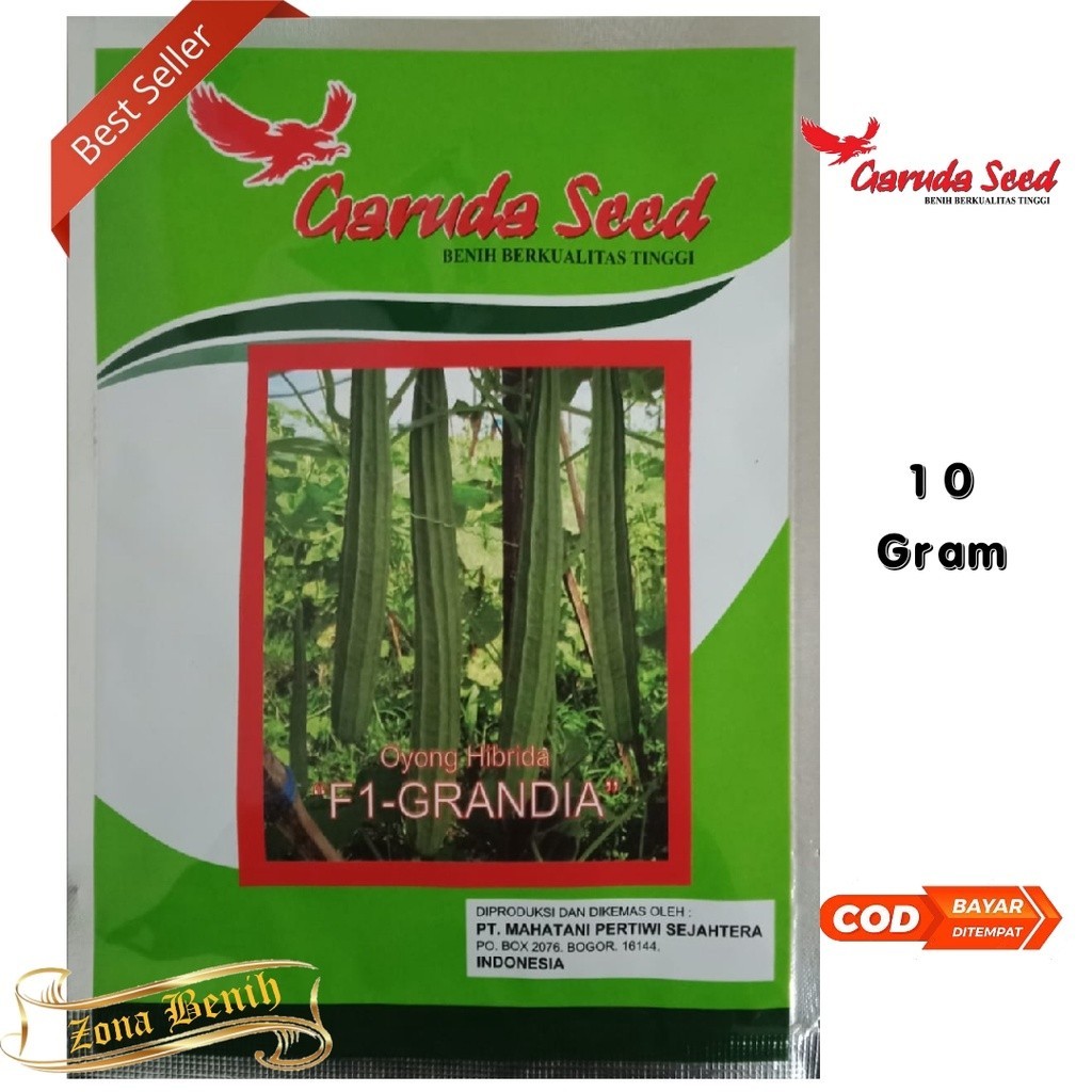 Isi 10 Gram Bibit Oyong Hibrida GRANDIA F1 | Benih Gambas | Oyong | Bibit Gambas | Bibit Sayuran