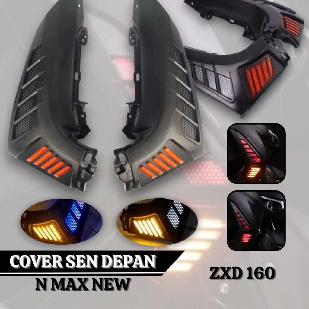 Cover Sen Depan Nmax New Plus Lampu 2020-2024 Sen Sayap Winglet Samping Led Nmax New 2020-2024 Xin M