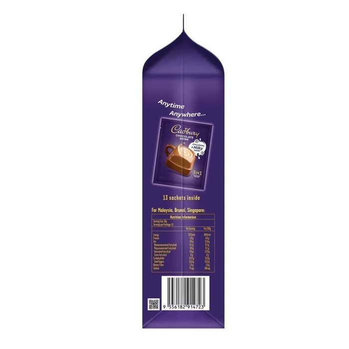 

Cadbury Hot Chocolate Drink 450g 15 sachet x 30g Minuman Cokelat - 390g