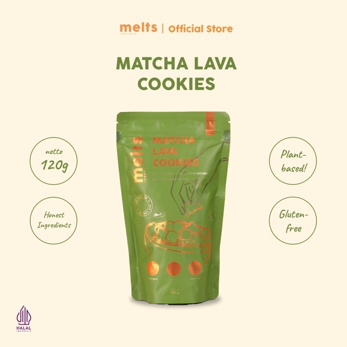 

MELTS Matcha Lava Cookies Vegan, Dairy Free, Plant Based - Jar 60g