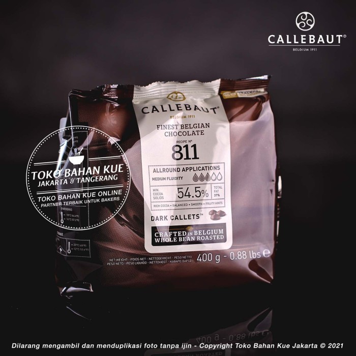 

Callebaut 811NV 54,5 400gr Dark Couverture Chocolate Coklat 811