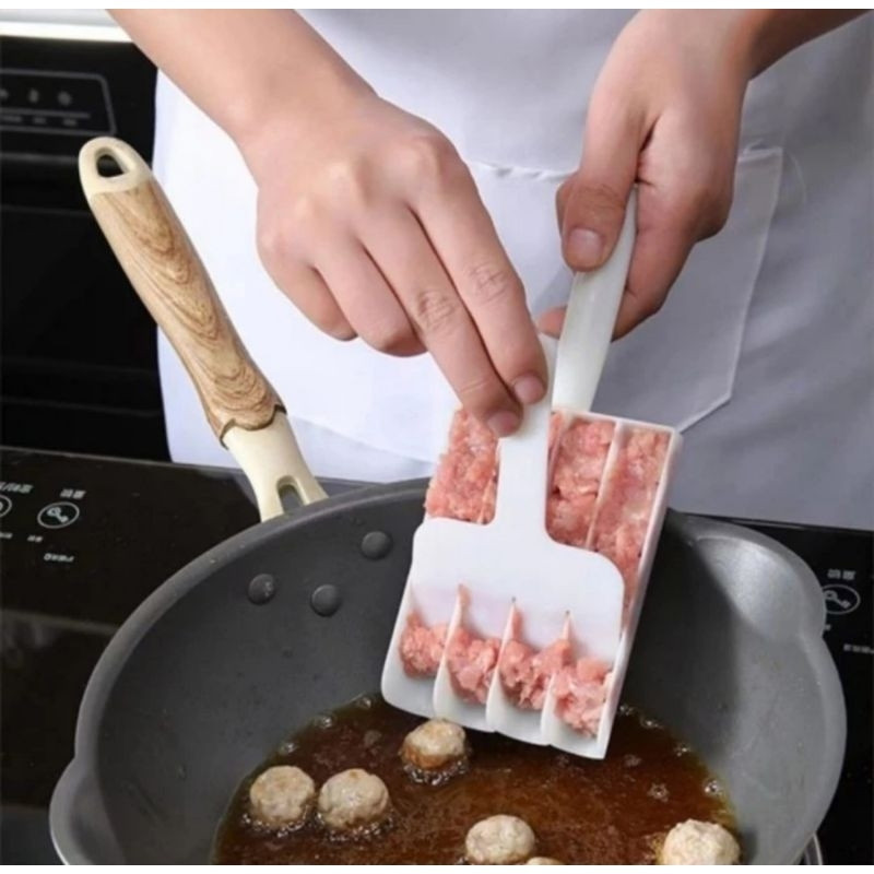 TERLARIS - Cetakan Bakso Alat Cetak Bakso Model 4 Baris / Cetakan Daging Alat Pembuat Bakso Anti Len