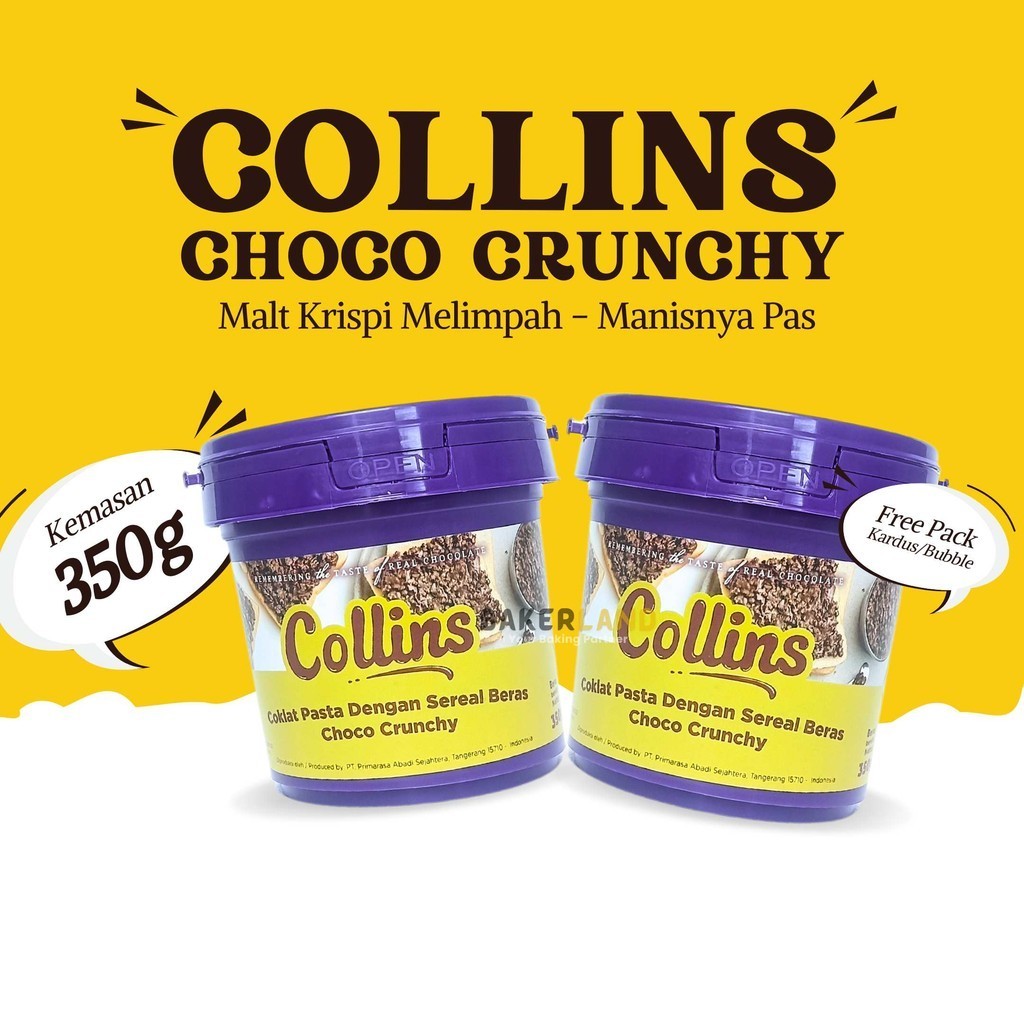 

Collins Choco Crunchy 350g / Collins Selai Donat / Selai Roti / Toping Donat Collins / Selai Donat