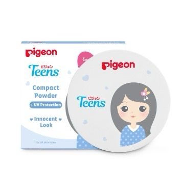 ✿CANTIKA✿  Pigeon Compact Powder + UV REFIL (biru) bedak padat untuk remaja anak dewasa menbyerap mi