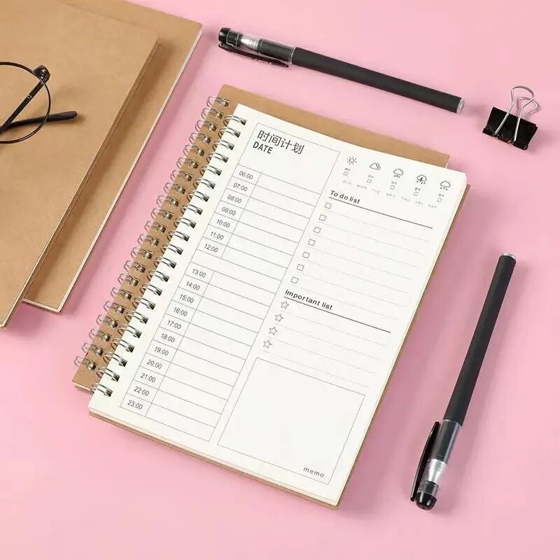 

2024 Notebooks A5 Agenda 2024 Student Planner Self-didcipline Diary Weekly Planner Goal Schedule Filofax for School Stationery