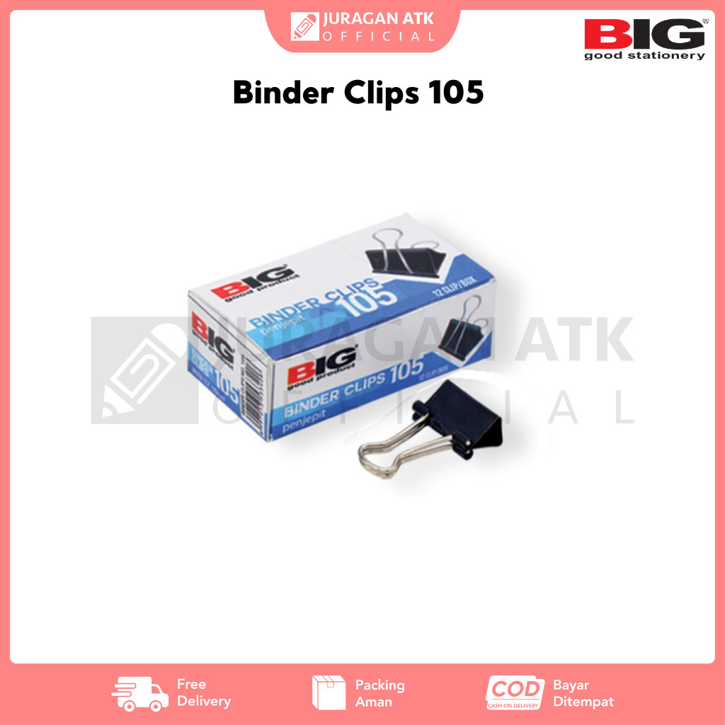 

Binder Clips 105 BIG Penjepit Kertas 105 BIG BC-105
