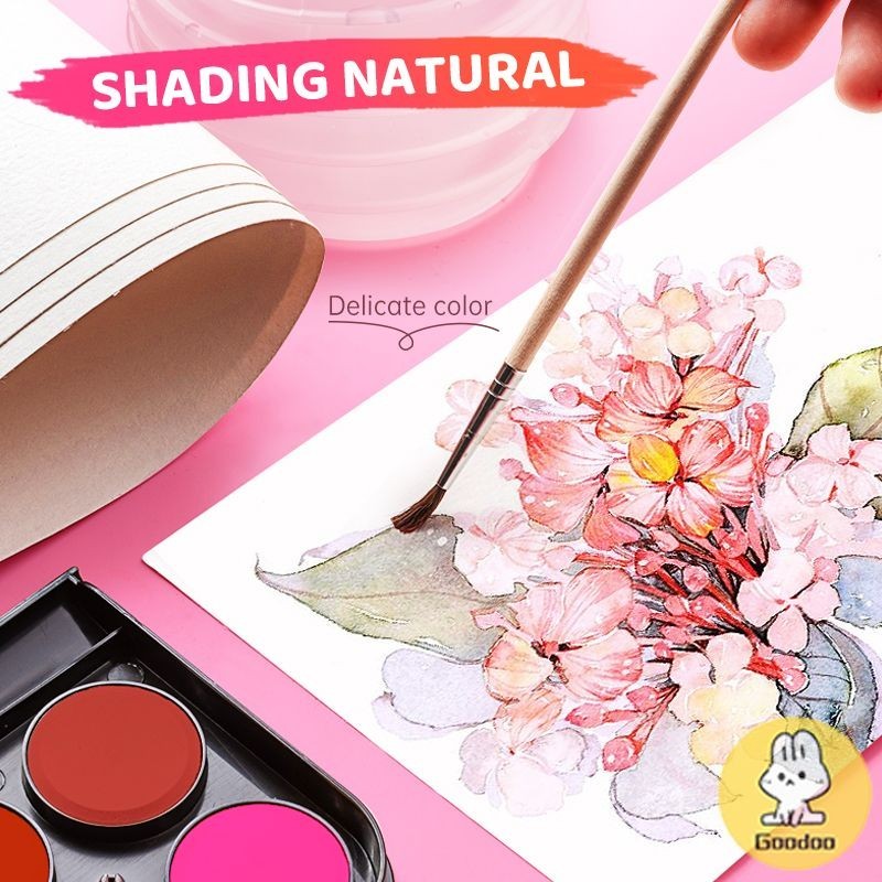 

16 Warna Pigmen Set Solid Pigmen Lukisan Anak Pena Mencoret-coret - GOOD