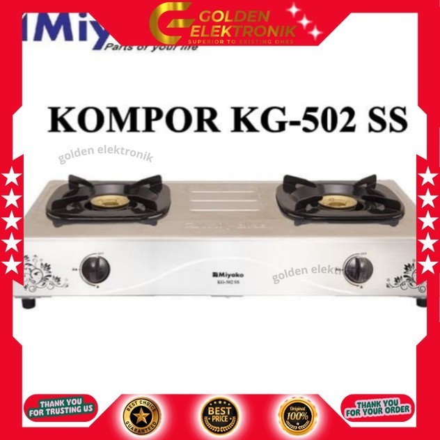 KOMPOR GAS MIYAKO KG-502SS KG 502SS KG 502 SS C 2 TUNGKU HEMAT GAS