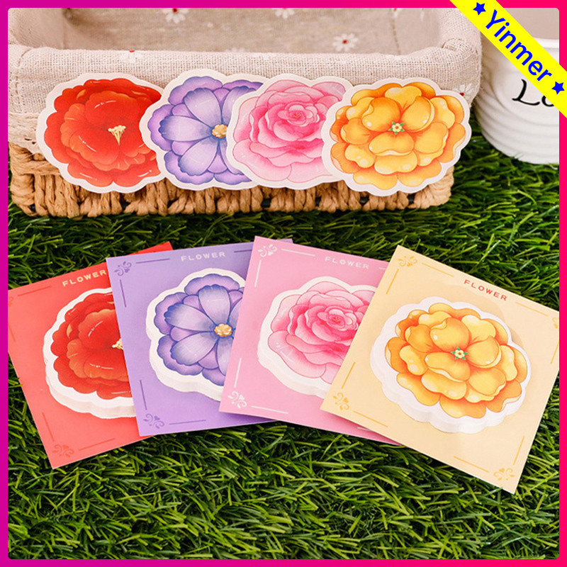 

COD✨Sticky Note Bunga Catatan Tempel Kertas Memo Kreatif Buku Besar Tangan Pesan Bahan Stiker N-kali-Yinmer