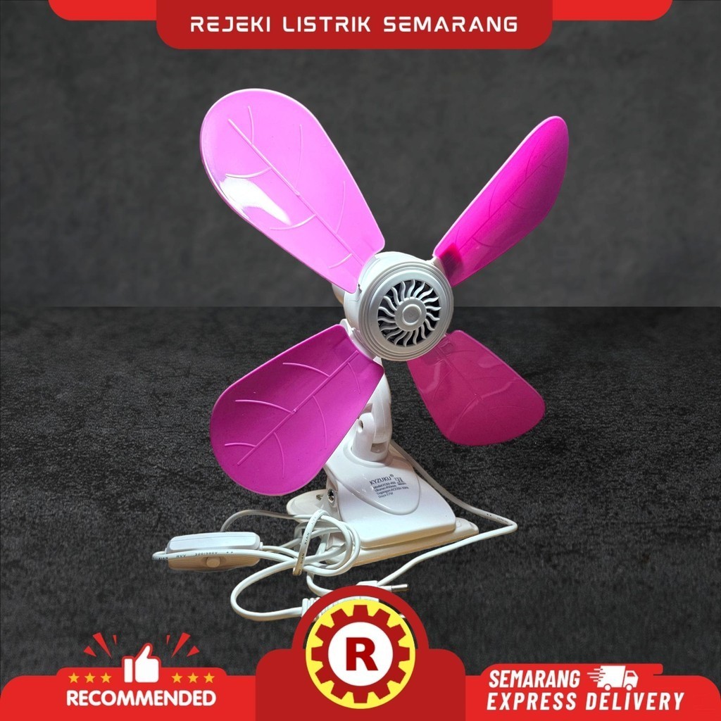 KIPAS ANGIN JEPIT/DUDUK/GANTUNG KECIL 17W, KIPAS ANGIN MEJA MERK KYZUKU