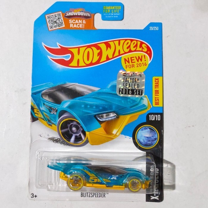 HW Hot Wheels Blitzspeeder biru kuning Factory Sealed 2016 X Raycers -DD24