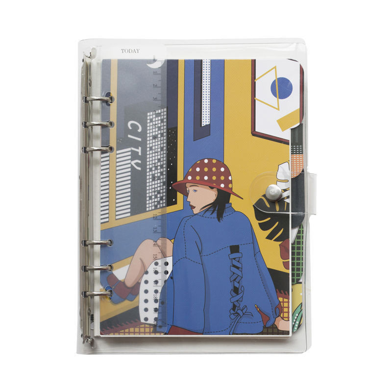 

Set notebook penutup PVC portabel cerah buku catatan legenda bepergian
