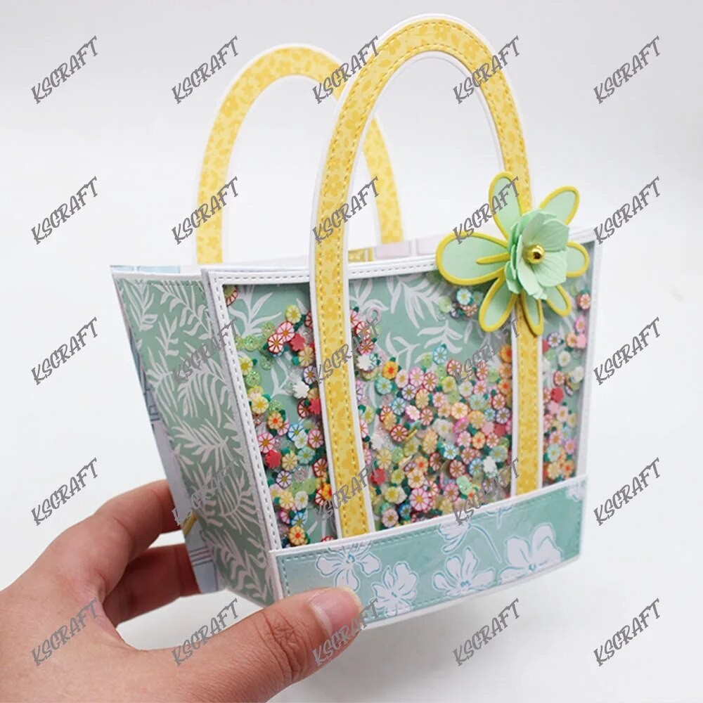 

KSCRAFT 3D Tote Shaker Add On Metal Cutting Dies Stencils for DIY Scrapbooking Decorative Embossing DIY Paper Cards