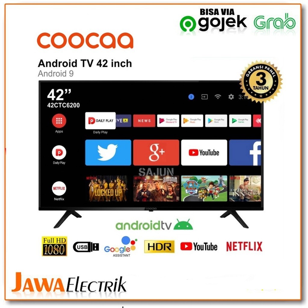 Coocaa Led Smart Android Tv 42 Inch 42ctc6200 Full Hd