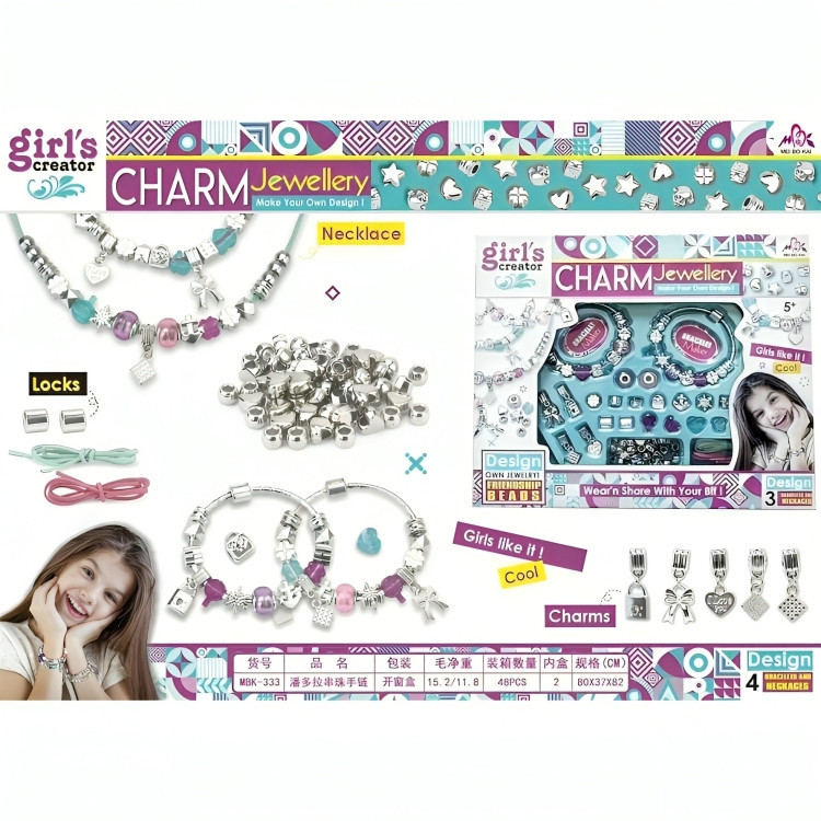Mainan Anak Gelang Pandora Viral Charm Jewellery DIY Bracelet