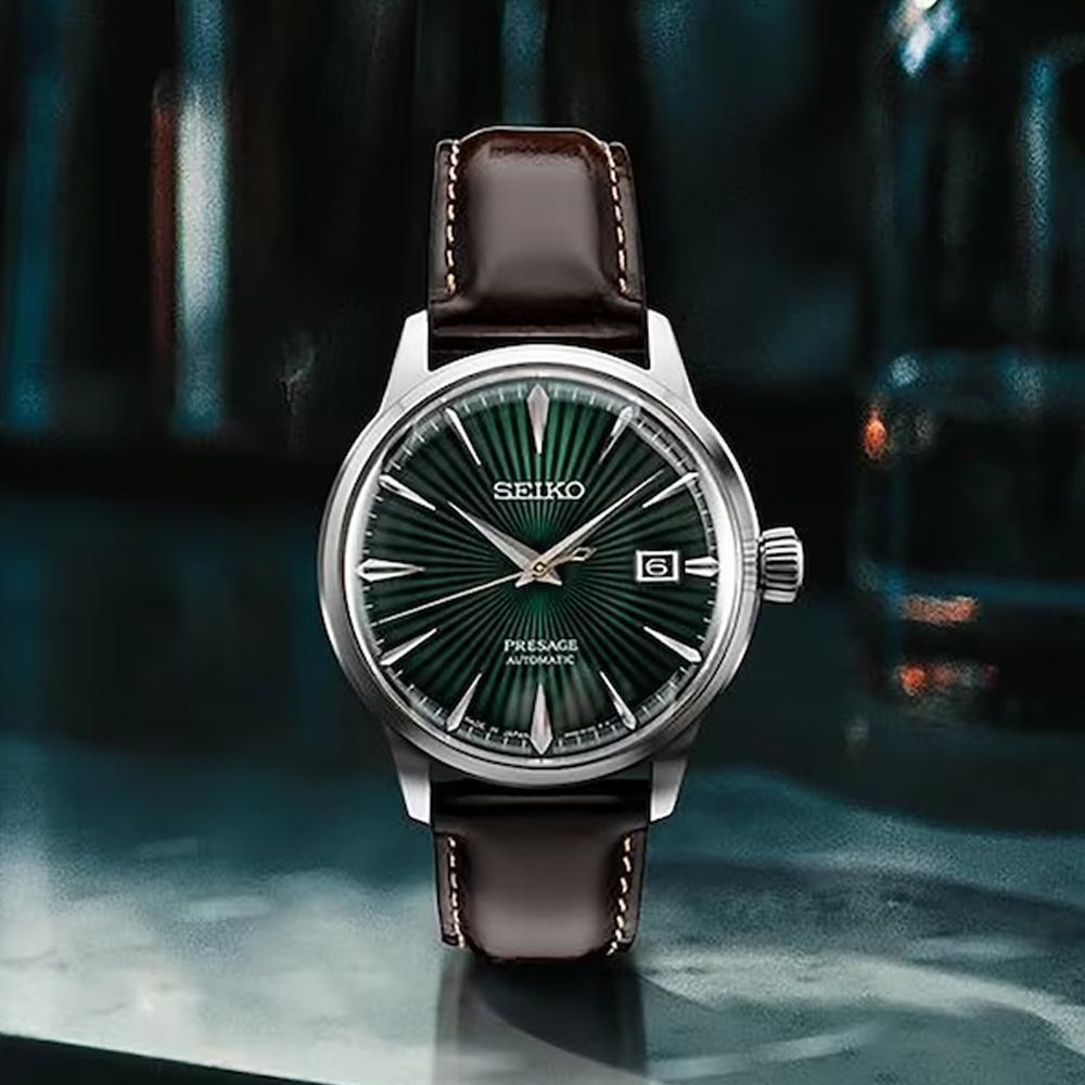 Seiko Presage Cocktail Mockingbird SRPD37J1 Original Jam Tangan Mewah Automatic Mechanical Kaca Hard