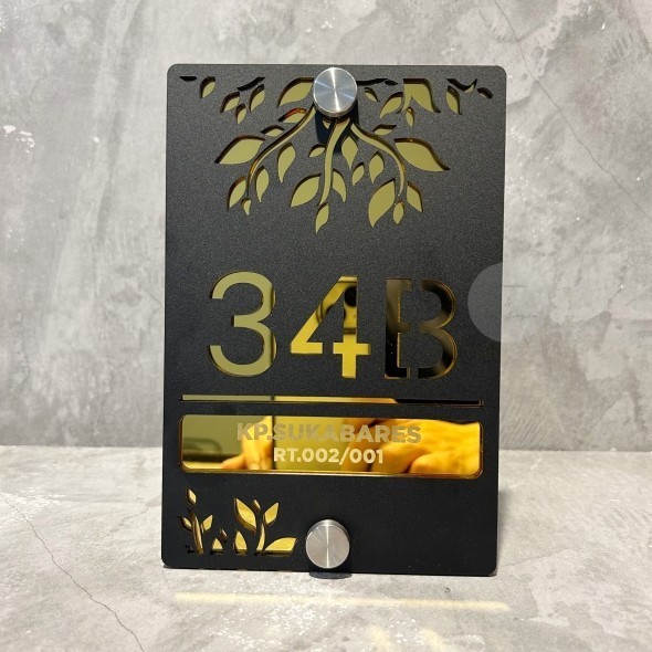 Nomor rumah akrilik custom / alamat rumah akrilik / custom nomor rumah