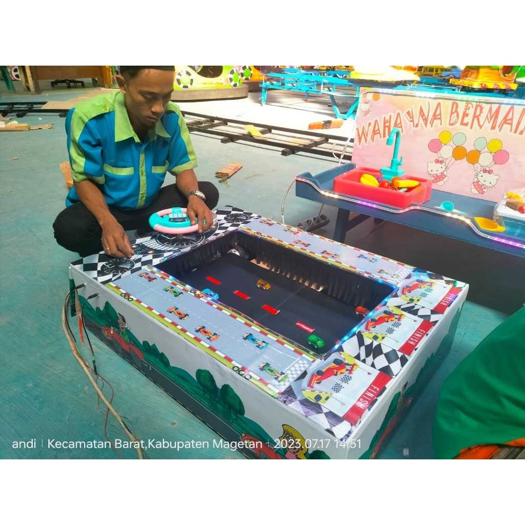 PROMO SPESIAL Odong Odong Kereta Wahana Speed Racer Mobil Balap Bombom Car Playground