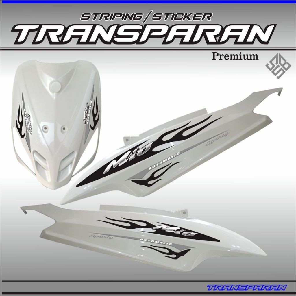 TRANSPARAN VARIASI / Striping Mio Sporty - Sticker Yamaha Mio Sporty Variasi Transparan